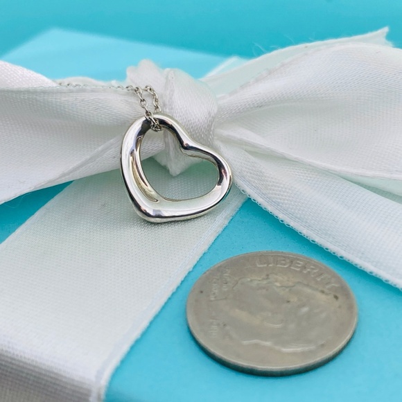 Tiffany & Co open heart Elsa Peretti 15mm silver 925 box / authentication - Picture 5 of 7
